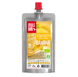 Gel energético de pulpa de fruta, Banana 65g - Mulebar